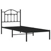 Schwarzes Metallbettgestell mit Kopfteil Crezantema 90x200cm