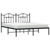 Schwarzes Metallbettgestell mit Kopfteil Crezantema 183x213cm