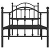 Schwarzer Metallbettrahmen mit Kopfteil Crezantema 75x190cm