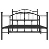 Schwarzes Metallbettgestell mit Kopfteil Crezantema 100x200cm