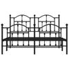 Schwarzes Metallbettgestell mit Kopfteil Crezantema 135x190cm