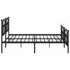 Schwarzes Metallbettgestell mit Kopfteilen Crezantema 200x200cm