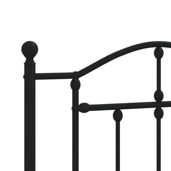 Schwarzes Bettkopfteil aus Metall Imastuhi 107cm