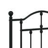 Schwarzes Kopfteil aus Metall Imastuhi 120cm