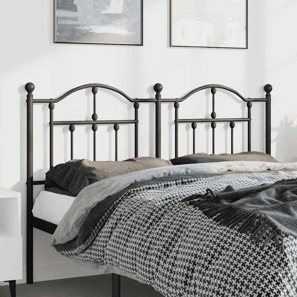 Schwarzes Metallbettgestell Imastuhi 135 cm