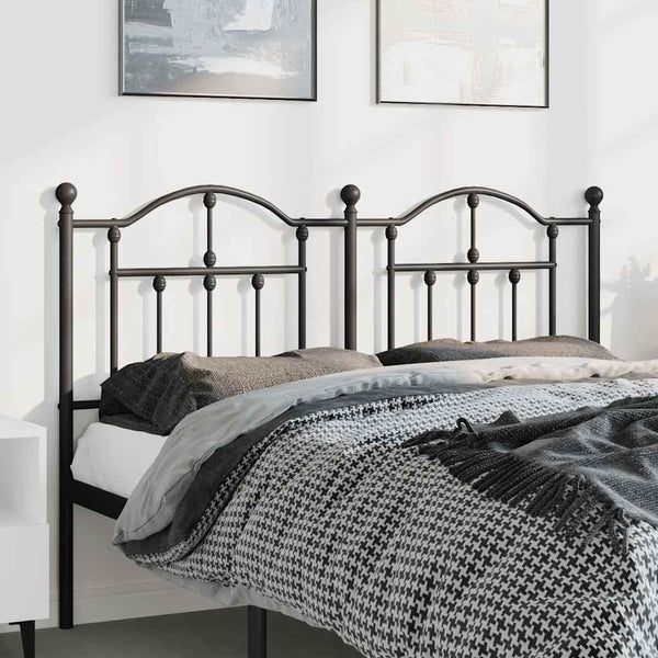 Schwarzes Kopfteil aus Metall Imastuhi 150 cm