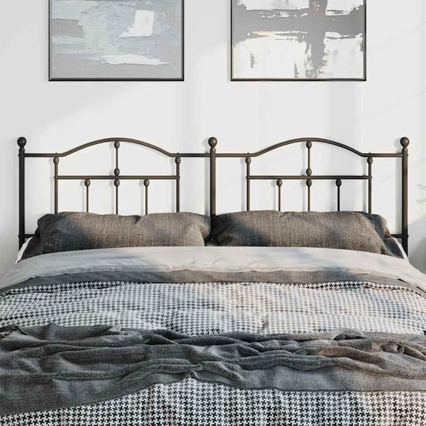 Schwarzes Kopfteil aus Metall Imastuhi 180cm