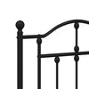 Schwarzes Kopfteil aus Metall Imastuhi 180cm