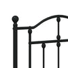 Schwarzes Metallkopfteil Imastuhi 193cm