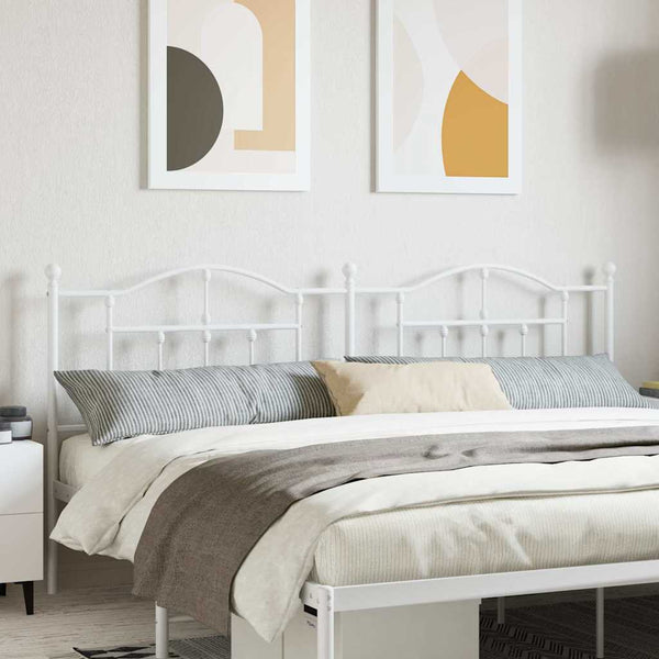 Valkoinen metallinen sängynpääty Imastuhi 200cm