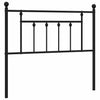 Schwarzes Kopfteil Timpau 100 cm aus Metall