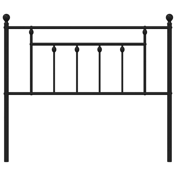 Schwarzes Kopfteil Timpau 100 cm aus Metall
