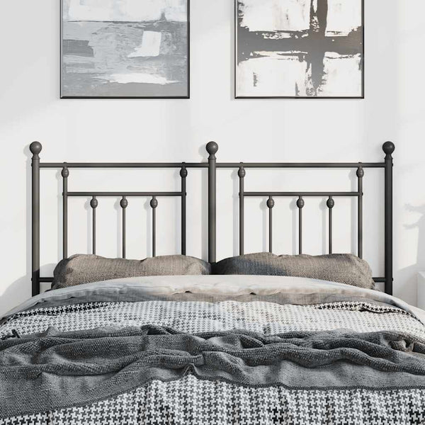 Schwarzes Metallkopfteil Timpau 150cm