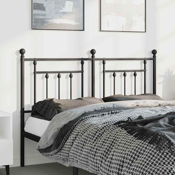Schwarzes Metallkopfteil Timpau 150cm