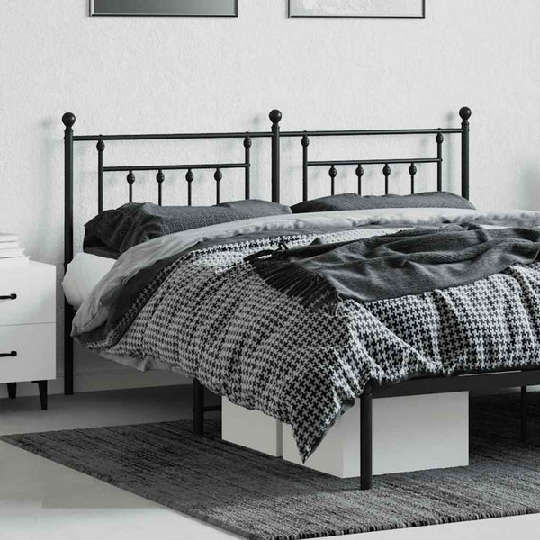Schwarzes Metallkopfteil Timpau 160 cm