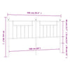 Schwarzes Metallkopfteil Timpau 160 cm