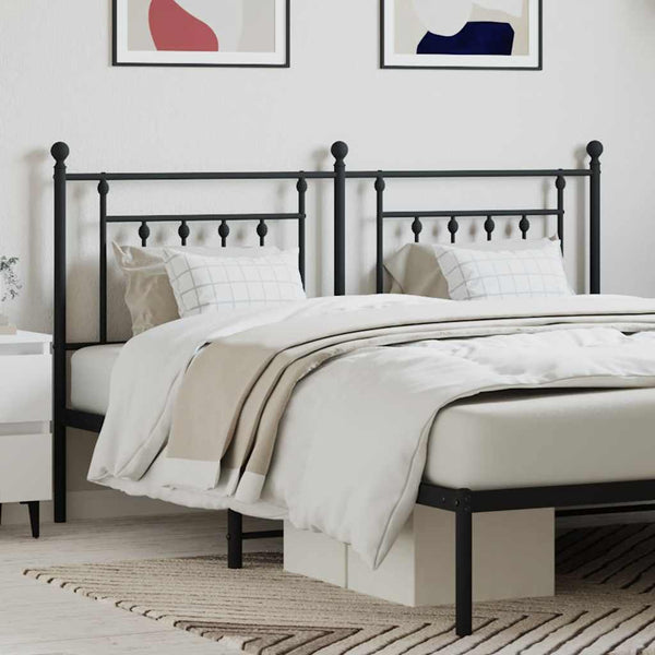 Schwarzes Metallkopfteil Timpau 160 cm