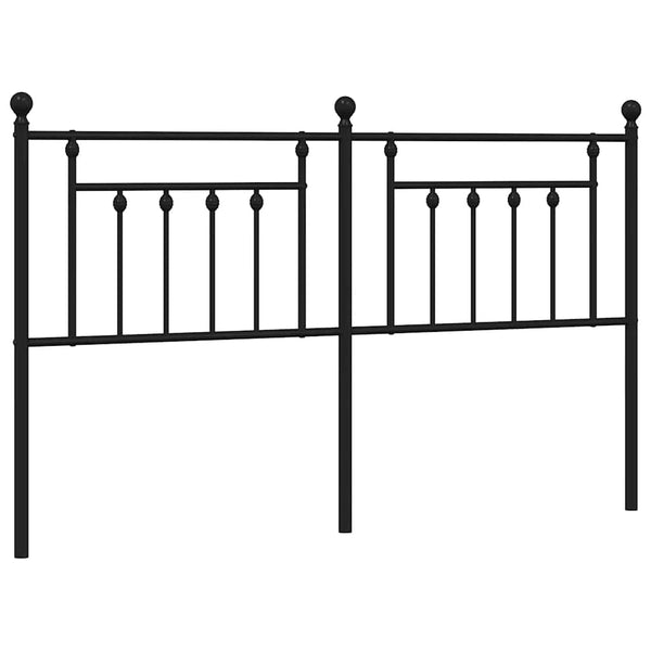 Musta metallinen sängynpääty Timpau 180cm