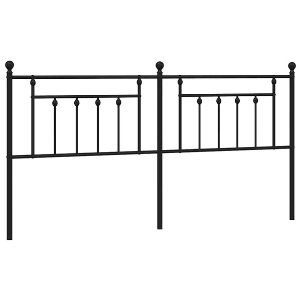 Musta metallinen sängynpääty Timpau 193cm