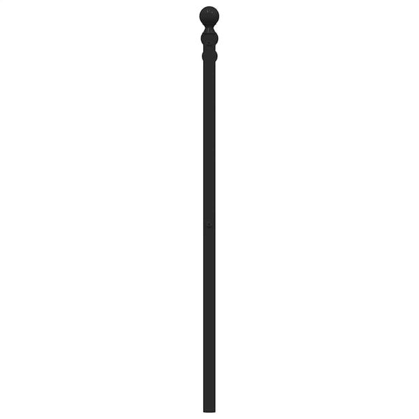 Musta metallinen sängynpääty Timpau 193cm
