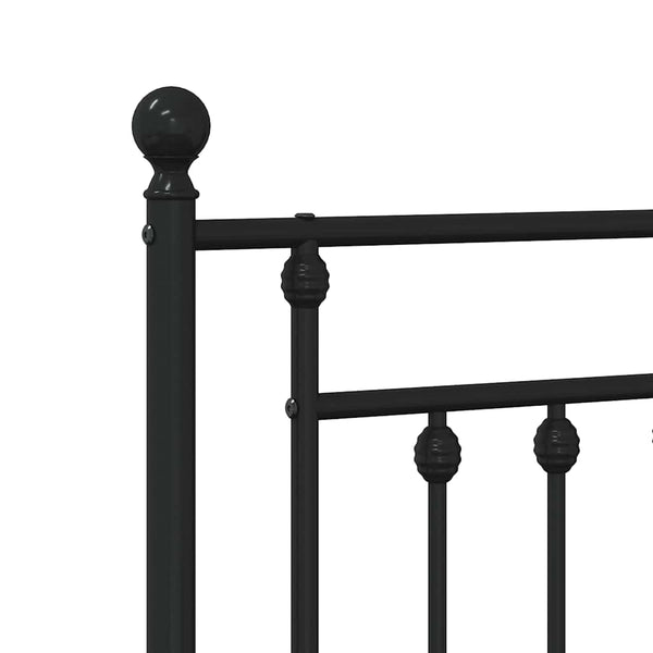 Musta metallinen sängynpääty Timpau 193cm