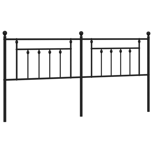 Musta metallinen sängynpääty Timpau 200cm