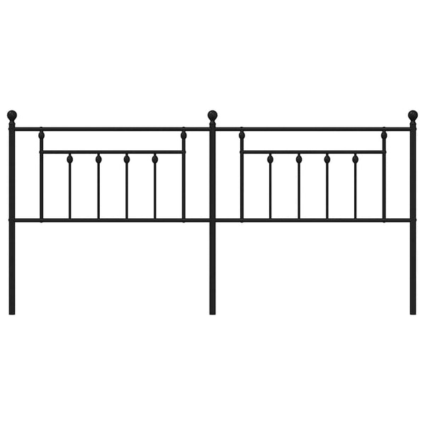 Musta metallinen sängynpääty Timpau 200cm
