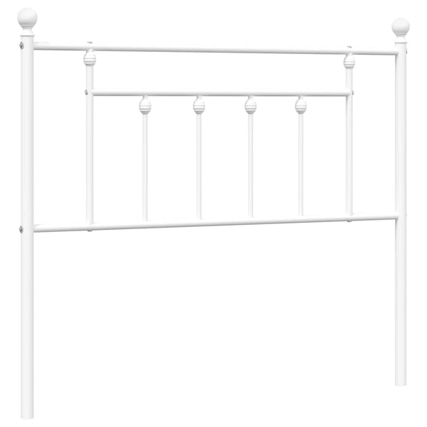 Valkoinen metallinen sängynpääty Timpau 107cm
