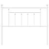 Valkoinen metallinen sängynpääty Timpau 107cm