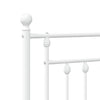 Valkoinen metallinen sängynpääty Timpau 107cm