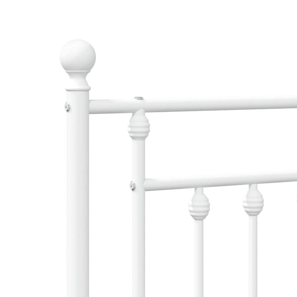 Valkoinen metallinen sängynpääty Timpau 107cm