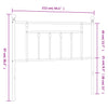 Valkoinen metallinen sängynpääty Timpau 107cm