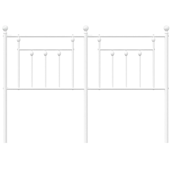 Valkoinen metallinen sängynpääty Timpau 135cm