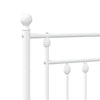 Valkoinen metallinen sängynpääty Timpau 135cm