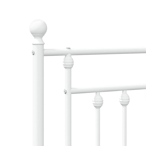 Weißes Metallbettgestell Timpau 140 cm