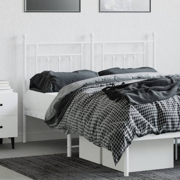 Valkoinen metallinen sängynpääty Timpau 150cm