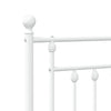 Valkoinen metallinen sängynpääty Timpau 150cm