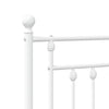 Valkoinen metallinen sängynpääty Timpau 180cm