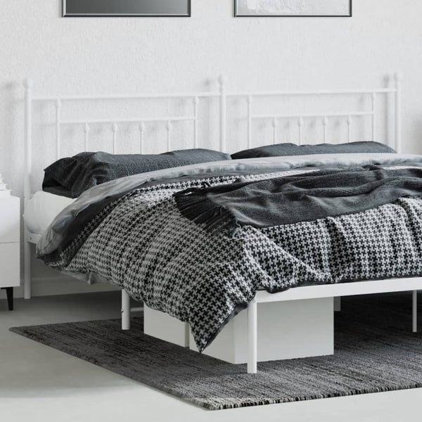 Weißes Bettkopfteil aus Metall Timpau 200cm