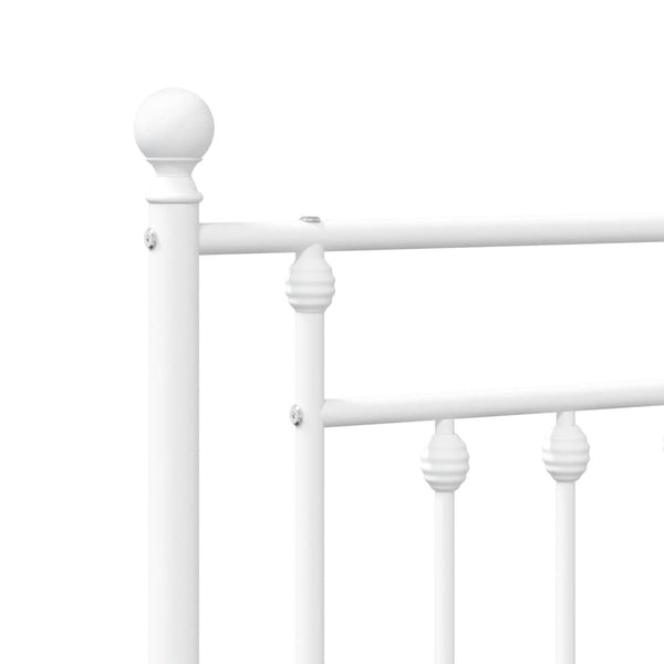 Weißes Bettkopfteil aus Metall Timpau 200cm