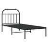 Schwarzes Metallbettgestell mit Kopfteil Nedealca 90x200cm
