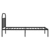 Schwarzes Metallbettgestell mit Kopfteil Nedealca 100x200cm