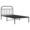 Schwarzes Metallbettgestell mit Kopfteil Nedealca 107x203cm