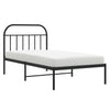 Schwarzes Metallbettgestell mit Kopfteil Nedealca 107x203cm