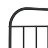 Schwarzes Metallbettgestell mit Kopfteil Nedealca 107x203cm