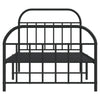 Schwarzes Metallbettgestell mit Kopfteilen Nedealca 107x203cm