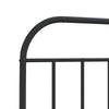 Schwarzes Metallbettgestell mit Kopfteilen Nedealca 107x203cm