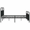 Schwarzes Metallbettgestell mit Kopfteil Nedealca 193x203cm