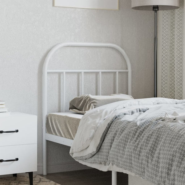 Weißes Metallkopfteil H 75cm