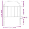Weißes Metallkopfteil H 75cm